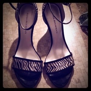 Like new ladies zebra strap heels.  Size 9